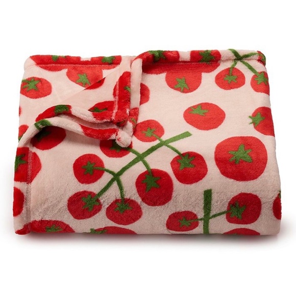 Tomato Printed Oversized Plush Throw Blanket - The Big One - Picture 1 of 6